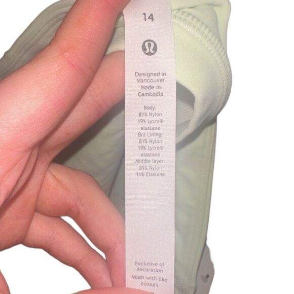 NWT- Lululemon- Women’s Align Halter Tank Top Mint Green, Size 14 - Picture 4 of 12